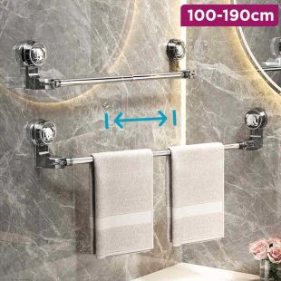 Wall Mounted Telescopic Towel Rack With Suction Cup