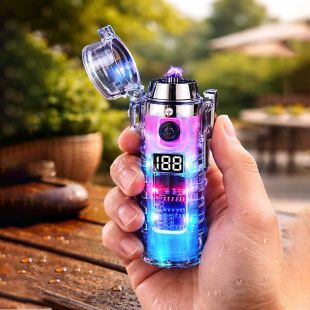 ولاعة بلازما مزدوجة مقاومة للماء قابلة للشحن