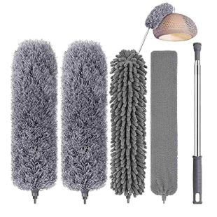Extendable and Bendable Microfiber Feather Duster Set 4 Pcs