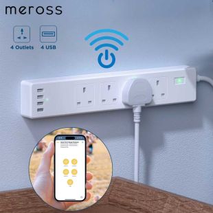 Smart Wi-Fi Power Strip 4 AC + 4 USB Ports by Meross
