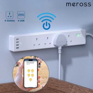 وصلة كهربائية ذكية لا سلكية 4 مقابس + 4 منافذ USB من Meross