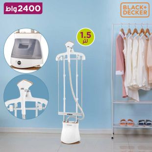 كواية ملابس بخارية 2 في 1 مع لوح كى قوة 2400 واط وسعة 1.5 لتر من Black + Decker