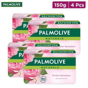 Palmolive Naturals Bar Soap Soft And Moisture With Milk And Rose 4 x 150 g