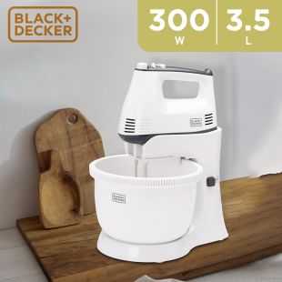 Black & Decker Stand Mixer 300W 3.5L - White