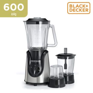 خلاط مع مطحنة ومفرمة 600 واط 1.5 لتر من Black & Decker