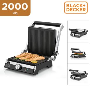 شواية 2000 واط – فضى من Black & Decker ( منتج جديد / من غير كرتون )