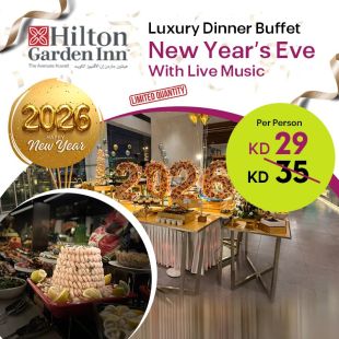 New Year Gala Dinner Buffet With Live Music at Hilton Garden Inn – The Avenues