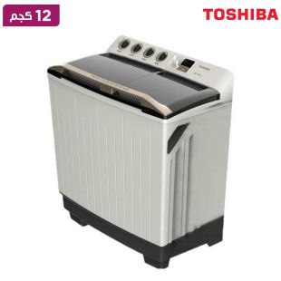 غسالة ملابس حوضين 12 كجم غسيل و7 كجم تجفيف من Toshiba