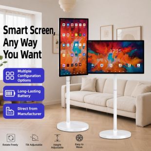 32 Inch Android Interactive Touch Screen Display with Movable Stand, Camera and SIM Support