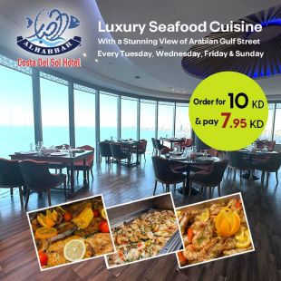 Fresh Seafood & Elegant Atmosphere with Gulf Road View at Al Habbar - Costa Del Sol Hotel