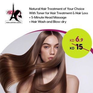 Natural Hair Plan with Toner, 5-Min Head Massage, Wash & Blow-Dry at Paris Leopard Lounge