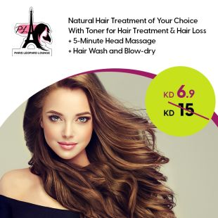 Natural Hair Plan with Toner, 5-Min Head Massage, Wash & Blow-Dry at Paris Leopard Lounge