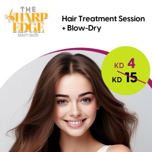 Hair Treatment + Blow-Dry at The Sharp Edge Salon
