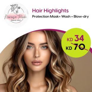 High Light Hair Dye + Mask + Hair wash + Blow-dry at Narcise Touch Beauty Salon