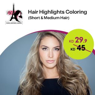 Highlights Coloring for Short & Medium Hair at Paris Leopard Lounge Salon