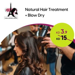 Natural Hair Treatment + Blow-dry at Paris Leopard Lounge Salon