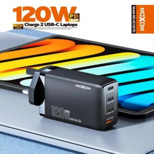 MOXOM PD 120W GaN Fast Charger 4 Ports with 2M Cable