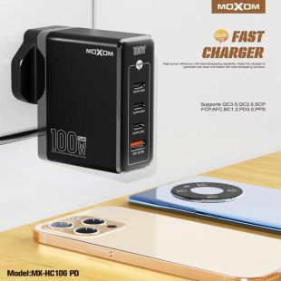 Moxom 100W PD GaN Fast Charger 4 Ports