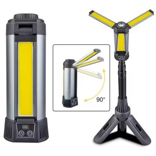 Super Bright Rechargeable LED Camping Light with Adjustable Height and Power Bank