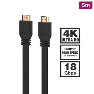 5M Flat HDMI to HDMI Cable with ARC and 3D Full HD by Clarity