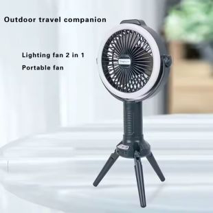 مروحة محمولة متعددة الوظائف 2 في 1 مع ضوء LED