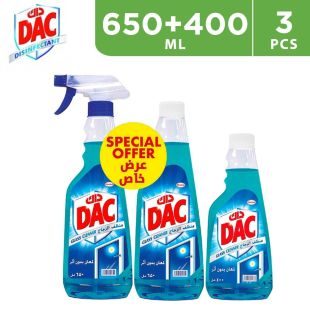 DAC Glass Cleaner Blue 2x650 ml + 400 ml Free