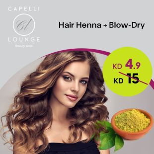 Hair Henna with Blow-Dry at Capelli Lounge Salon