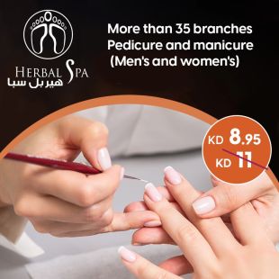 Pedicure and Manicure at Herbal Spa