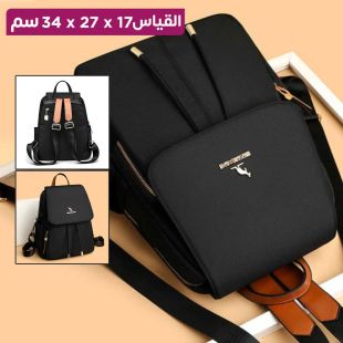 حقيبة ظهر نسائية كبيرة من قماش أكسفورد 34 × 27 × 17 سم