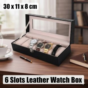 منظم ساعات جلد فاخر 6 اماكن 