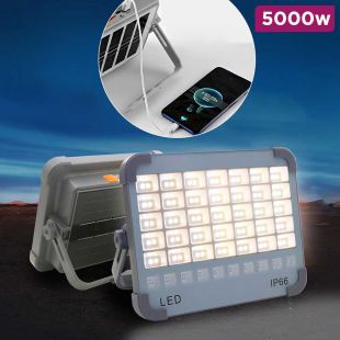 5000W Portable Light with Solar Charging and 2 USB Ports by Soletal