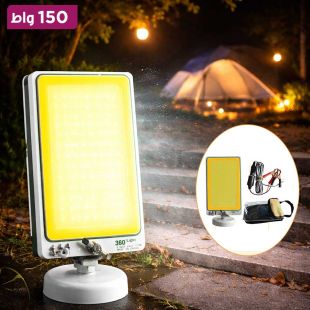 مصباح تخييم  1080 لومن 150 واط مع تقنية COB بتحكم عن بُعد ومغناطيس