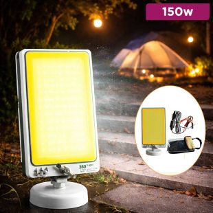 COB LED Camping Light Aviation Aluminum 1080LM 150W Remote Control Magnetic Mount
