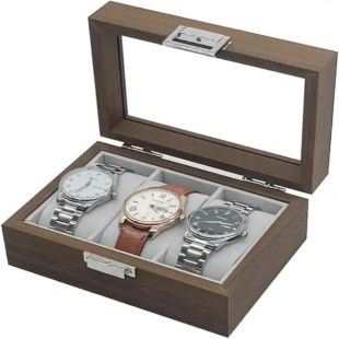Wooden Jewelry and Watch Organizer Box