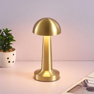 مصباح طاولة LED لاسلكي معدني مع تحكم باللمس وإضاءة قابلة للتعتيم