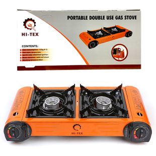 موقد غاز مزدوج الاستخدام - برتقالي من HI-TEX