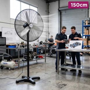 High-Speed Pedestal Fan with 3 Aluminum Blades 150 cm Height