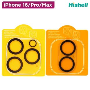 غطاء حماية أسود لعدسة الكاميرا لهاتف iPhone 16 من Hishell