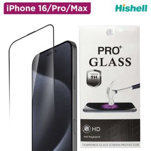 حماية شاشة زجاجي ثلاثي لهاتف iPhone 16 من Hishell