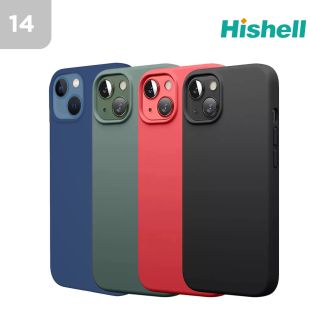 غطاء حماية سيليكون سائل لهاتف آيفون 14برو Hishell
