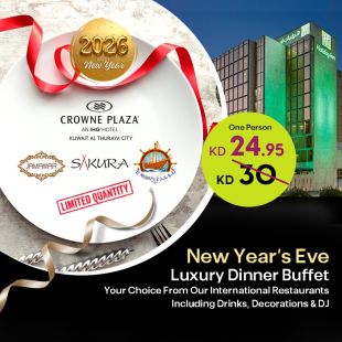 Enjoy New Year Dinner Buffets in Holiday Inn & Crowne Plaza Farwaniya