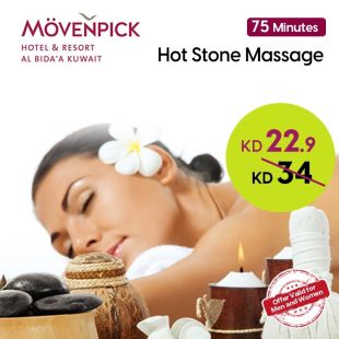 Hot Stones Body Massage for (75 Minutes) at Movenpick Al Bida’a SPA