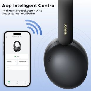 سماعات رأس لاسلكية Studio Max2 مع خاصية إلغاء الضوضاء للمكالمات بتقنية AI من UGREEN