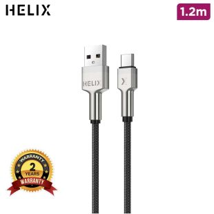HELIX USB-A to USB-C Ultra Fast Zinc Alloy Braided Cable 1.2M