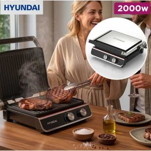 4-Slice Contact Grill with Detachable Grill Plates 2000W by Hyundai