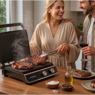 4-Slice Contact Grill with Detachable Grill Plates 2000W by Hyundai