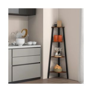Corner Ladder Shelf Display Rack 4-Tier