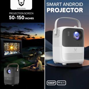 Smart 1080p WiFi Android Projector V880 by VIKUSHA