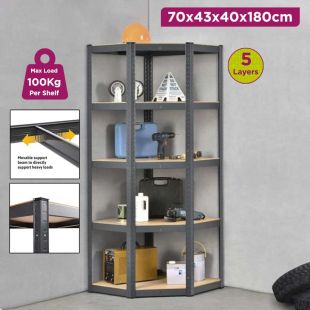 Multi Purpose 5 Tiers Metal Corner Storage Rack