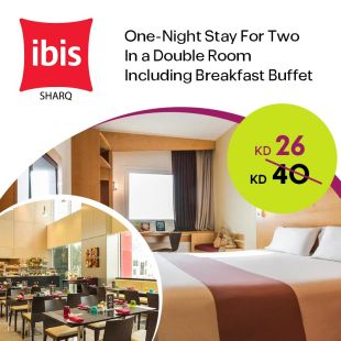 Enjoy One Night Stay In a Double Room + Breakfast for 2 Persons at Ibis Hotel - Sharq
